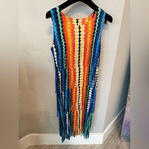 PLEATS PLEASE ISSEY MIYAKE Multicolor Patterned Dress